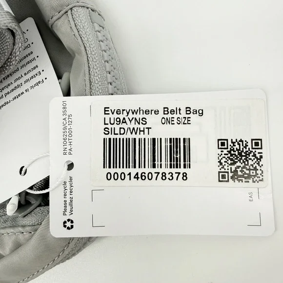 Lululemon Everywhere Belt Bag Nylon Grey Sage Fanny Pack Adjustable Strap NWT - Picture 10 of 12